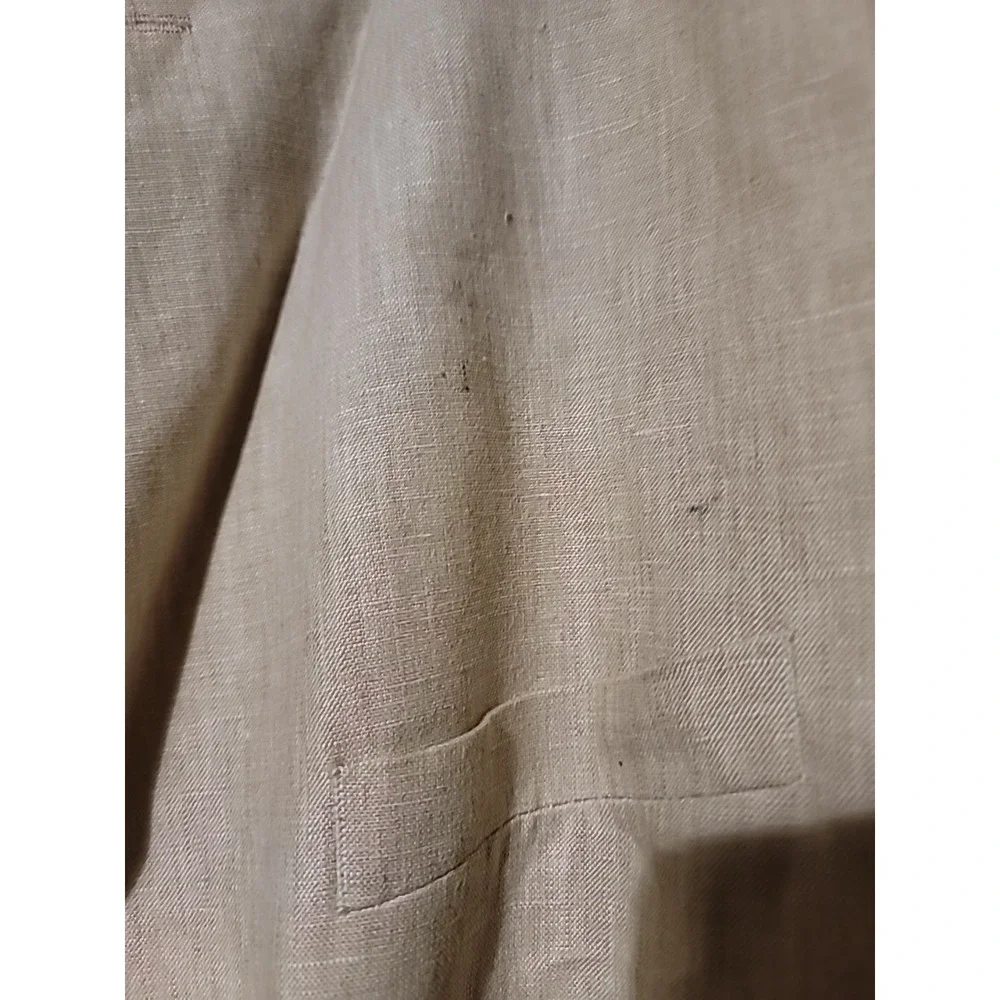 Nautica Men's Modern 100% Linen Sport Coat Tan 46L‎ Modern Fit Blazer
